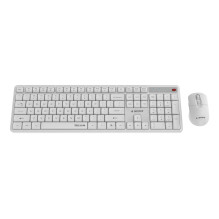KEYBOARD +MOUSE WRL ENG / WHITE KBS-WMS-01-W GEMBIRD