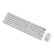 KEYBOARD +MOUSE WRL ENG / WHITE KBS-WMS-01-W GEMBIRD