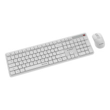 KEYBOARD +MOUSE WRL ENG / WHITE KBS-WMS-01-W GEMBIRD