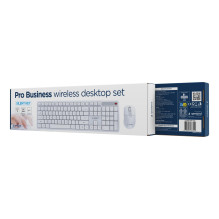 KEYBOARD +MOUSE WRL ENG / WHITE KBS-WMS-01-W GEMBIRD