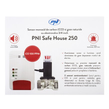 PNI Safe House Dual Gas 250 kit with carbon monoxide (CO) sensor and natural gas and 3 / 4 inch solenoid valve PNI Safe House Dual Gas 250 kit with carbon monoxide (CO) sensor and natural gas and 3 / 4 inch solenoid valve