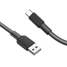 Cable USB A to USB C Hoco 3A 1 m X69 black white
