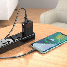 USB A į USB C laidas Hoco 3A 1 m X69 juodas baltas