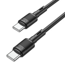 USB-C laidas į USB-C Hoco 3A 60W 1 m X83 juodas USB-C laidas į USB-C Hoco 3A 60W 1 m X83 juodas