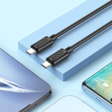 Cable USB C to USB C Hoco 3A 60W 1 m X88 black