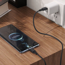 USB-C laidas į USB-C Hoco 3A 60W 1 m X90 juodas