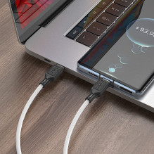 USB C laidas į USB C Hoco 3A 60W 1 m X90 baltas