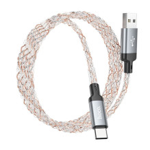 Cable USB A to USB C Hoco 3A 1 m U112 gray Cable USB A to USB C Hoco 3A 1 m U112 gray