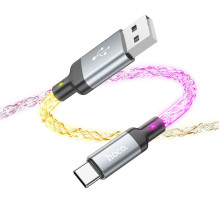 Cable USB A to USB C Hoco 3A 1 m U112 gray Cable USB A to USB C Hoco 3A 1 m U112 gray