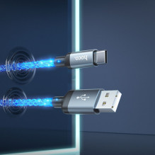 Cable USB A to USB C Hoco 3A 1 m U112 gray Cable USB A to USB C Hoco 3A 1 m U112 gray