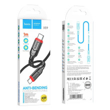 Cable USB C to USB C Hoco PD QC 3A 60W 1 m X59 black