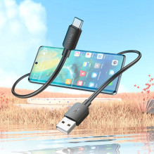 USB A į USB C laidas Hoco PD 2,4A 27W 1 m X96 juodas
