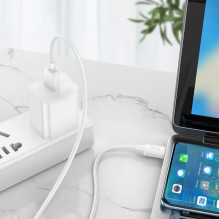 USB A į USB C laidas Hoco PD 6A 100W 1 m X96 baltas