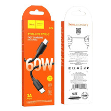Cable USB C to USB C Hoco 3A 60W 1 m X96 black