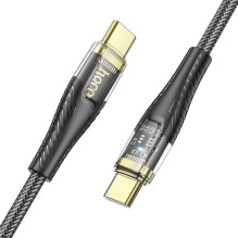 Cable USB C to USB C Hoco 3A 60W 1,2 m U121 black