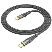 Cable USB C to USB C Hoco 3A 60W 1,2 m U121 black