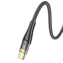 USB-C laidas į USB-C Hoco 3A 60W 1,2 m U121 juodas