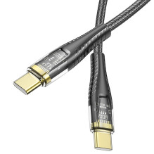 USB-C laidas į USB-C Hoco 3A 60W 1,2 m U121 juodas