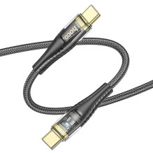 USB-C laidas į USB-C Hoco 3A 60W 1,2 m U121 juodas
