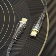 USB-C laidas į USB-C Hoco 3A 60W 1,2 m U121 juodas