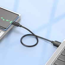 Cable USB A to USB C Hoco PD 2,4A 27W 0,25 m X96 black
