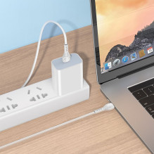 USB C laidas į USB C Hoco PD 60W 1 m X37 baltas