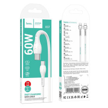 Cable USB C to USB C Hoco PD 60W 1 m X37 white