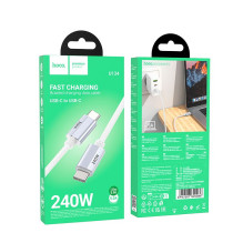 Cable USB C to USB C Hoco QC3.0 PD 5A 240W 1,8 m U134 gray
