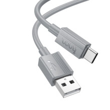USB A į USB C laidas Hoco 3A 1 m X107 pilkas