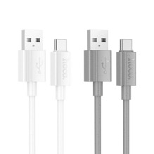 Cable USB A to USB C Hoco 3A 1 m X107 gray