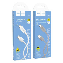 Cable USB A to USB C Hoco 3A 1 m X107 gray