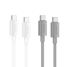 USB C laidas į USB C Hoco 3A 60W 1 m X107 pilkas