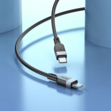 Silicone Cable USB C to USB C Hoco 3A 60W 2 m X109 black