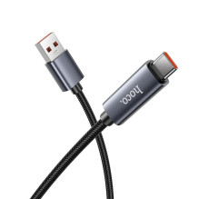 USB A į USB C laidas Hoco 5A su ekranu 1 m X112 juodas USB A į USB C laidas Hoco 5A su ekranu 1 m X112 juodas
