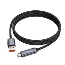 USB A į USB C laidas Hoco 5A su ekranu 1 m X112 juodas USB A į USB C laidas Hoco 5A su ekranu 1 m X112 juodas