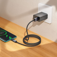 USB A į USB C laidas Hoco 5A su ekranu 1 m X112 juodas USB A į USB C laidas Hoco 5A su ekranu 1 m X112 juodas