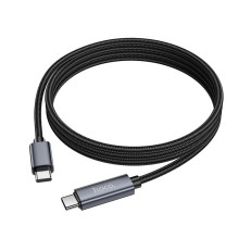 Laidas USB C į USB C Hoco 3A 60W su ekranu 1 m X112 juodas