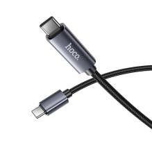 Cable USB C to USB C Hoco 3A 60W with display 1 m X112 black
