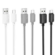 USB A į USB C laidas Hoco 3A 1 m X113 baltas USB A į USB C laidas Hoco 3A 1 m X113 baltas