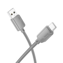 USB A į USB C laidas Hoco 3A 1 m X113 pilkas
