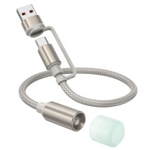 Laidas USB A / USB C - LED lemputė Hoco 0,3 m UA38C auksinis