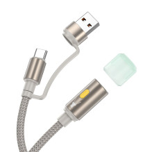 Laidas USB A / USB C - LED lemputė Hoco 0,3 m UA38C auksinis