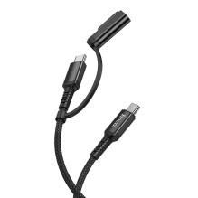 Cable 2in1 USB C to USB C / Mag3 Hoco 240W 1,8 m U142 black