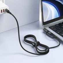 Cable 2in1 USB C to USB C / Mag3 Hoco 240W 1,8 m U142 black