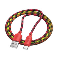 USB A į USB C laidas Hoco 3A 1 m X116 gradientinis raudonas