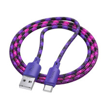 USB A į USB C laidas Hoco 3A 1 m X116 gradientinis violetinis