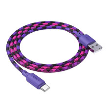 USB A į USB C laidas Hoco 3A 1 m X116 gradientinis violetinis