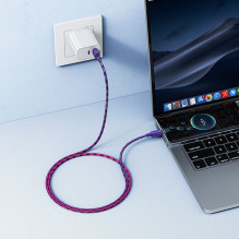 Cable USB A to USB C Hoco 3A 1 m X116 gradient purple