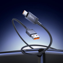 USB A į USB C laidas Hoco 5A su ekranu 1 m X118 juodas USB A į USB C laidas Hoco 5A su ekranu 1 m X118 juodas
