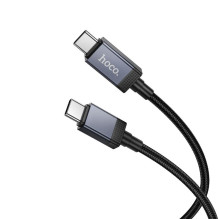 Cable USB C to USB C Hoco 3A 60W with display 1 m X118 black